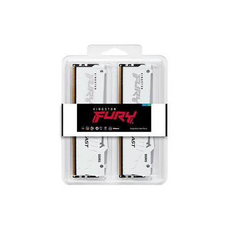 Kingston FURY Beast White/DDR5/32GB/5600MHz/CL40/2x16GB/RGB/White