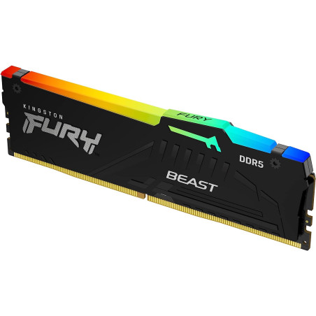 Kingston FURY Beast/DDR5/64GB/5200MHz/CL40/4x16GB/RGB/Black