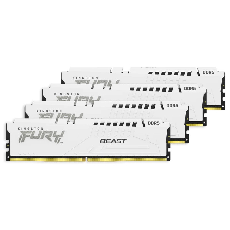 Kingston FURY Beast/DDR5/64GB/5600MHz/CL40/4x16GB/White