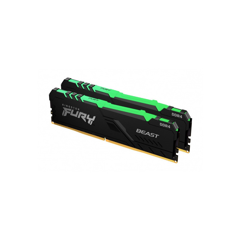 Kingston FURY Beast/DDR4/16GB/3200MHz/CL16/2x8GB/RGB/Black