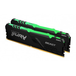 Kingston FURY Beast/DDR4/32GB/3600MHz/CL18/2x16GB/RGB/Black