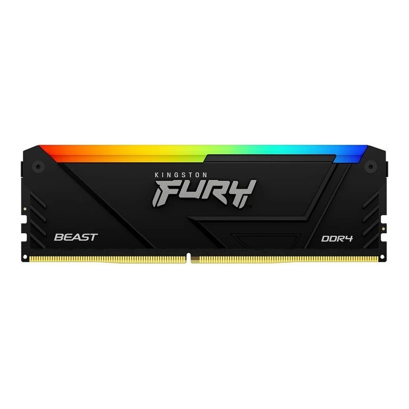 Kingston FURY Beast/DDR4/128GB/3600MHz/CL18/4x32GB/RGB/Black
