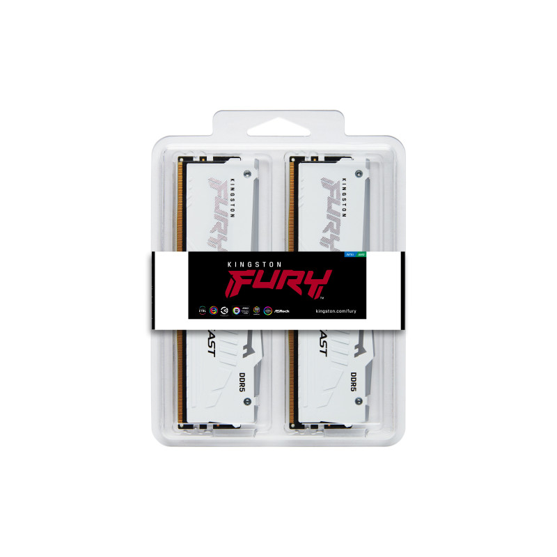 Kingston FURY Beast EXPO/DDR5/32GB/6800MHz/CL34/2x16GB/RGB/White