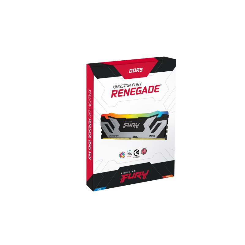 Kingston FURY Renegade/DDR5/24/8000MHz/CL38/1x24GB/RGB/Black/Silv