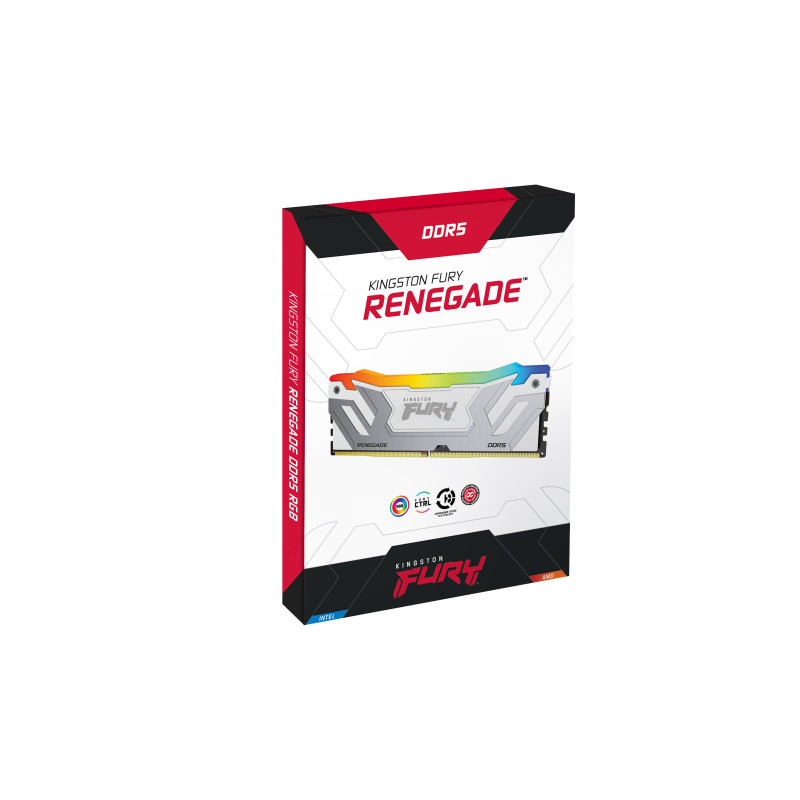 Kingston/CUDIMM DDR5/24/8800MHz/CL42/1x24GB/RGB/White