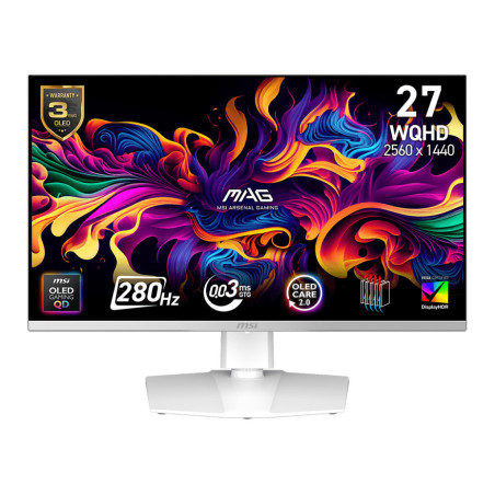MSI MAG/272QPW X28/26,5"/QD-OLED/QHD/280Hz/0,03ms/Biela/3R