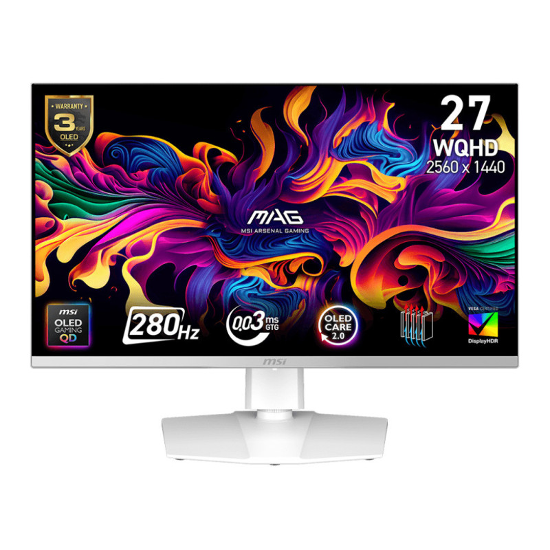 MSI MAG/272QPW X28/26,5"/QD-OLED/QHD/280Hz/0,03ms/Biela/3R