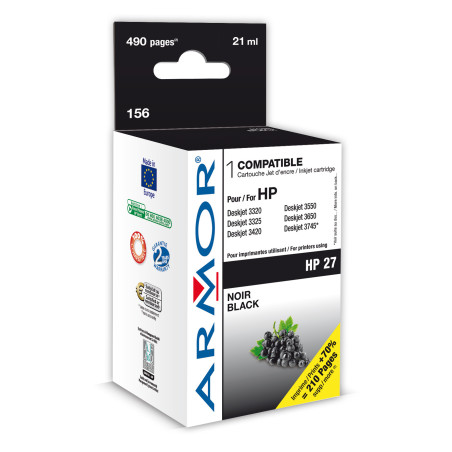 WECARE ARMOR ink kompatibilný s HPDJ 3325, C8727AE, 13ml, čierna/black