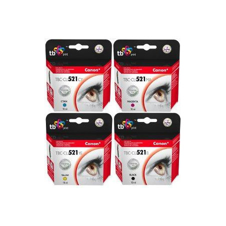 Multipack TB CMYK kompatibilný s Canon CLI-521