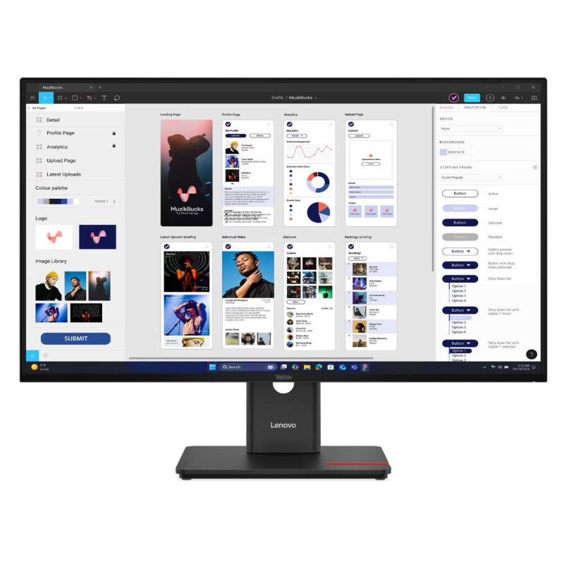 Lenovo ThinkVision/T32UD-40/31,5"/IPS/4K UHD/60Hz/4ms/Čierna/3R