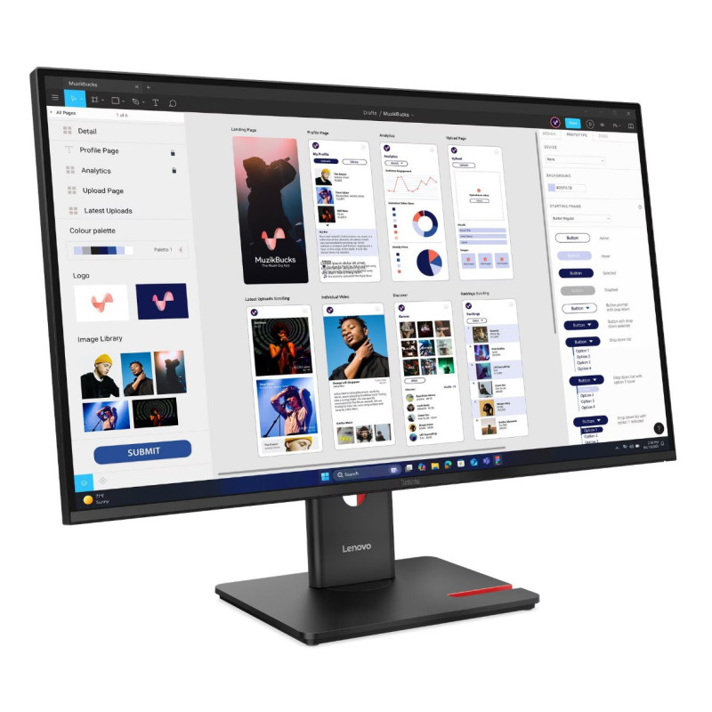 Lenovo ThinkVision/T32UD-40/31,5"/IPS/4K UHD/60Hz/4ms/Čierna/3R