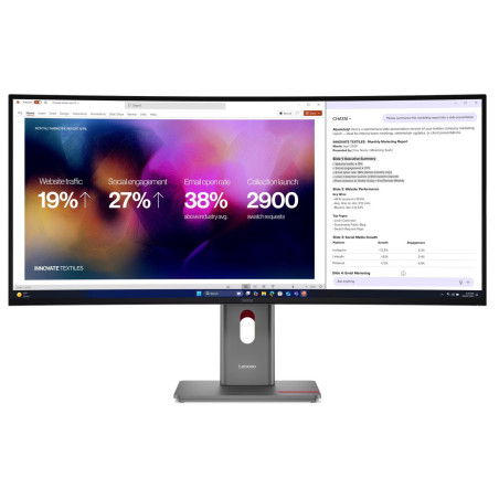 Lenovo ThinkVision/P40WD-40/39,7"/IPS/wUHD/120Hz/4ms/Čierna/3R