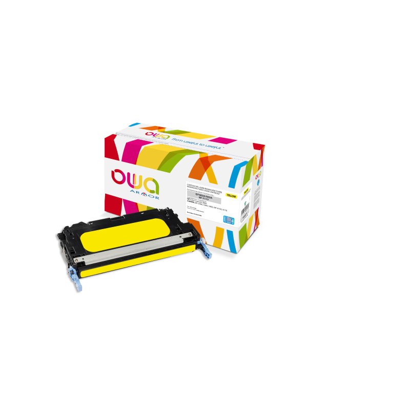 OWA Armor toner kompatibilný s HP Q7582A JUMBO, 8000st, žltá/yellow