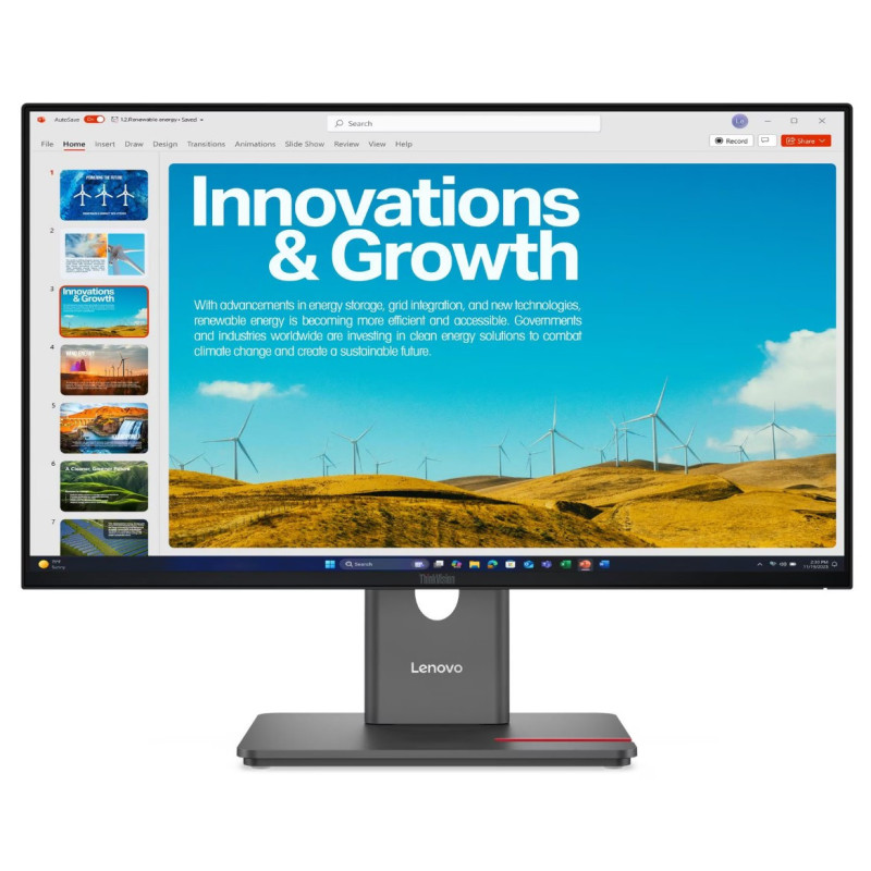 Lenovo ThinkVision/P24QD-40/23,8"/IPS/QHD/120Hz/4ms/Čierna/3R
