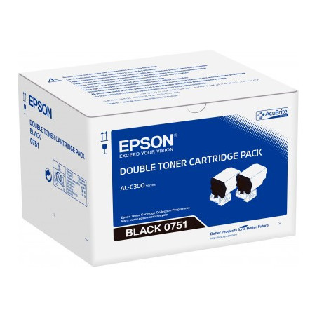Double pack Toner Black - Epson WorkForce AL-C300