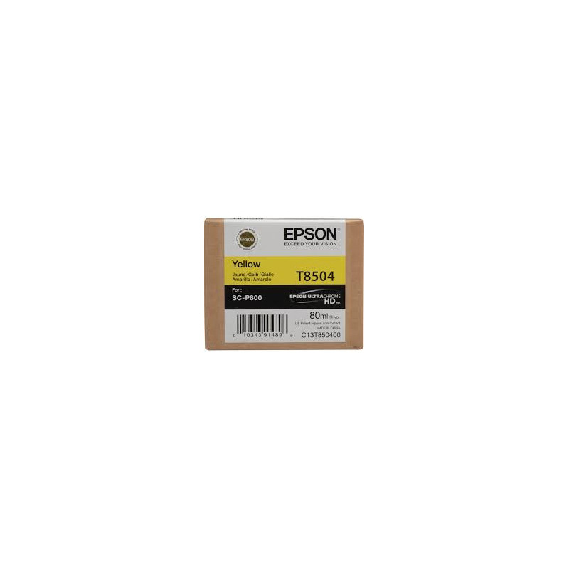 Epson Singlepack Photo Yellow T850400 UltraChrome HD ink 80ml