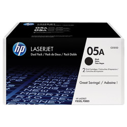 HP tlačová kazeta čierna veľká, CE505D - 2 pack