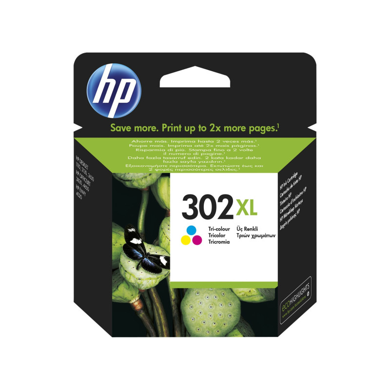 HP 302XL 3farebná kazeta, F6U67AE