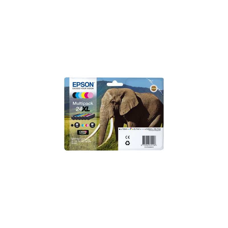 Epson Multipack 6-colours 24XL Claria Photo HD Ink