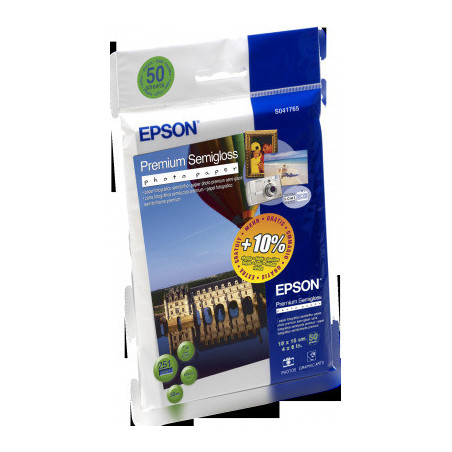 EPSON Premium Semigloss Photo Paper, 100x150 mm, 50x