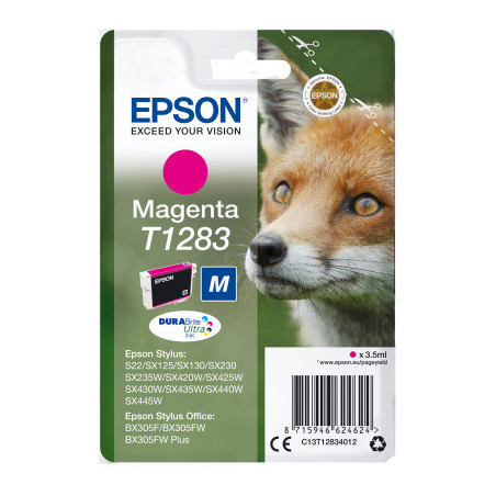 Epson Singlepack Magenta T1283 DURABrite Ultra Ink