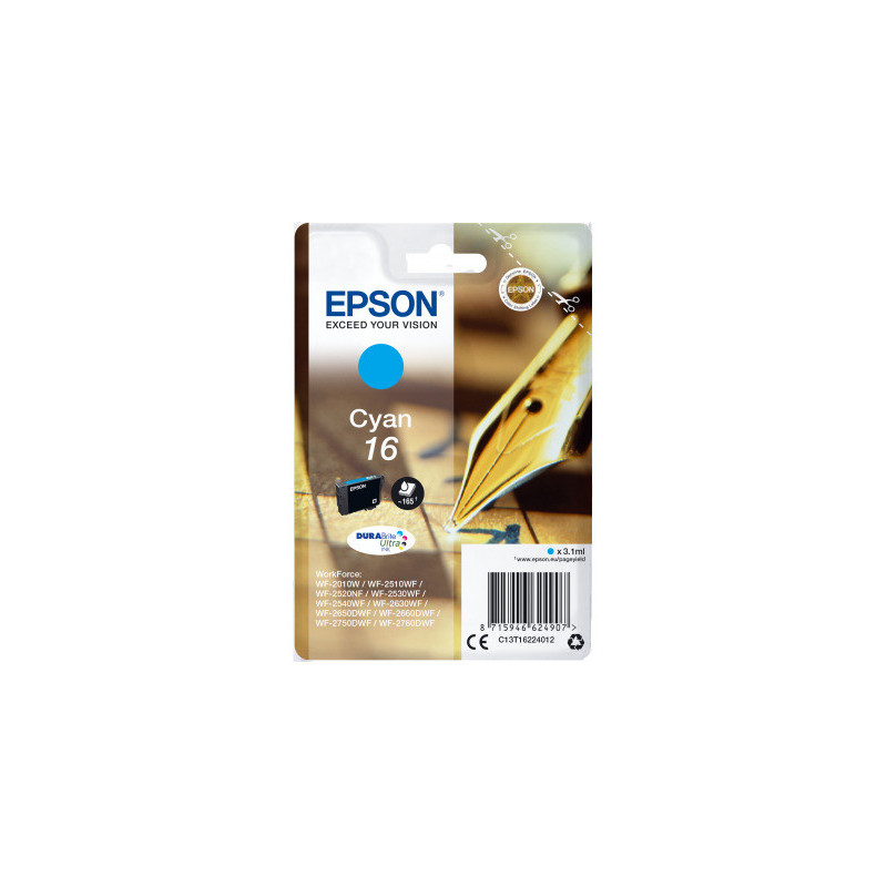 Epson Singlepack Cyan 16 DURABrite Ultra Ink