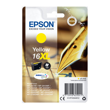 Epson Singlepack Yellow 16XL DURABrite Ultra Ink
