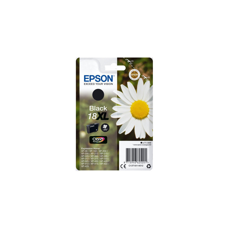 Epson Singlepack Black 18XL Claria Home Ink