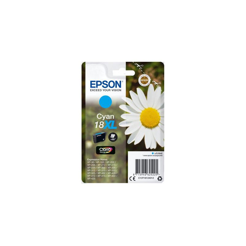 Epson Singlepack Cyan 18XL Claria Home Ink