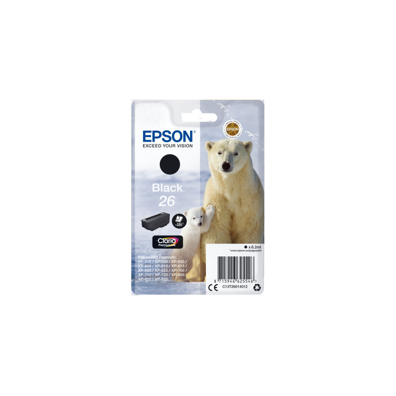 Epson Singlepack Black 26 Claria Premium Ink