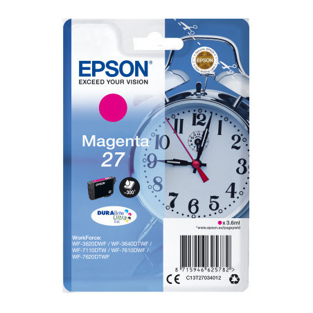 Epson Singlepack Magenta 27 DURABrite Ultra Ink