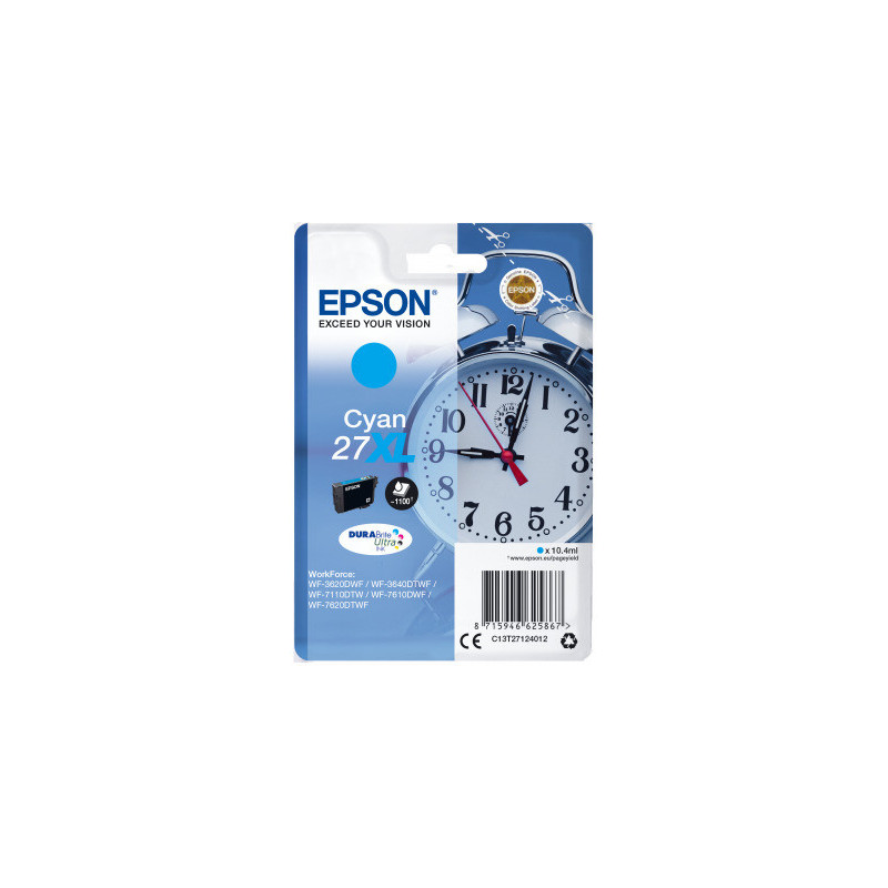 Epson Singlepack Cyan 27XL DURABrite Ultra Ink