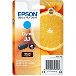 Epson Singlepack Cyan 33 Claria Premium Ink