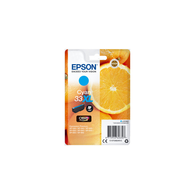 Epson Singlepack Cyan 33XL Claria Premium Ink
