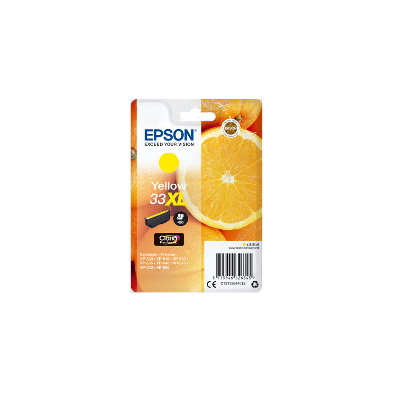 Epson Singlepack Yellow 33XL Claria Premium Ink