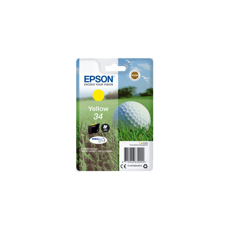 Epson Singlepack Yellow 34 DURABrite Ultra Ink