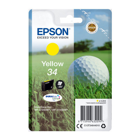Epson Singlepack Yellow 34 DURABrite Ultra Ink