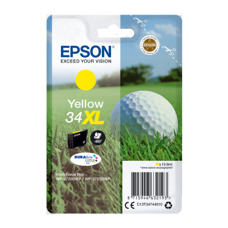 Epson Singlepack Yellow 34XL DURABrite Ultra Ink