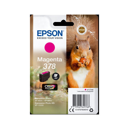 Epson Singlepack Magenta 378 Claria Photo HD Ink