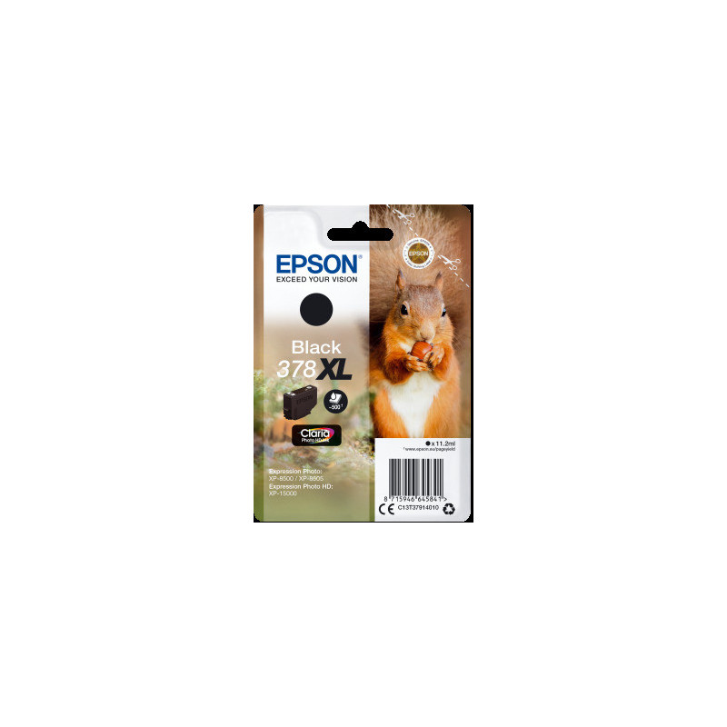 Epson Singlepack Black 378 XL Claria Photo HD Ink