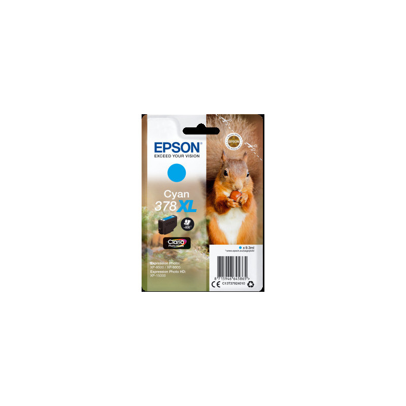 Epson Singlepack Cyan 378 XL Claria Photo HD Ink