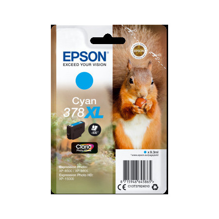 Epson Singlepack Cyan 378 XL Claria Photo HD Ink