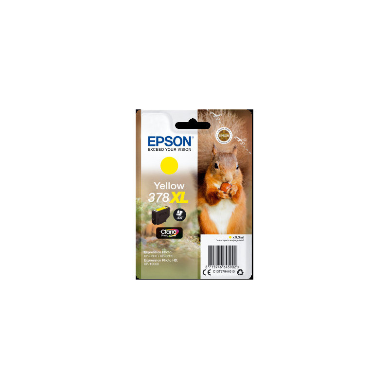 Epson Singlepack Yellow 378 XL Claria Photo HD Ink