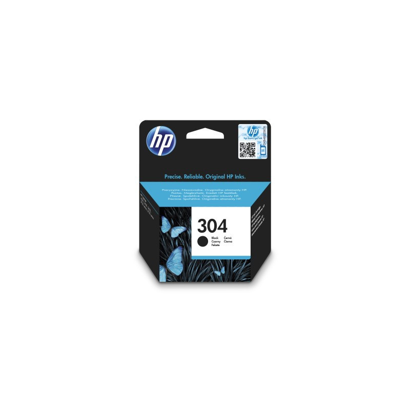 HP 304 Black Original Ink Cartridge, N9K06AE