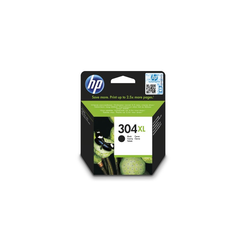 HP 304XL Black Original Ink Cartridge, N9K08AE