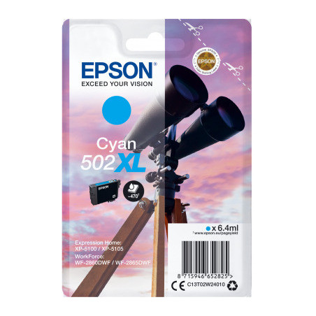 EPSON singlepack,Cyan 502XL,Ink,XL