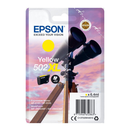 EPSON singlepack,Yellow 502XL,Ink,XL