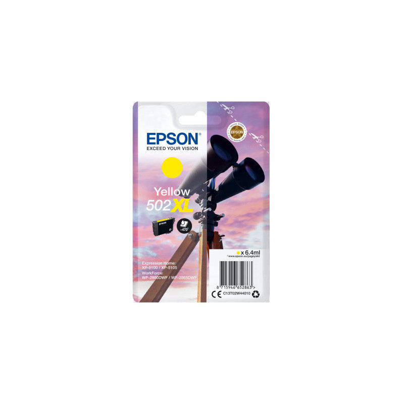 EPSON singlepack,Yellow 502XL,Ink,XL