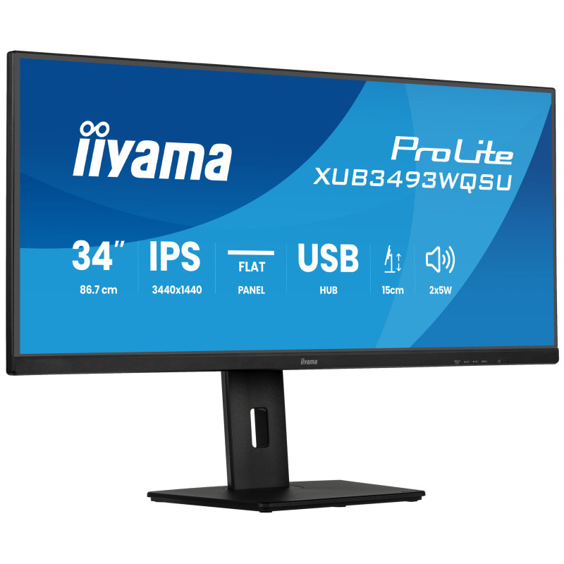 iiyama ProLite/XUB3493WQSU-B6/34"/IPS/wQHD/120Hz/1ms/Čierna/3R