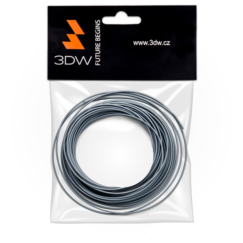 3DW - ABS filament 1,75mm strieborná, 10m, tlač 220-250°C